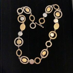 Fun goldtone and silver tone fashion necklace